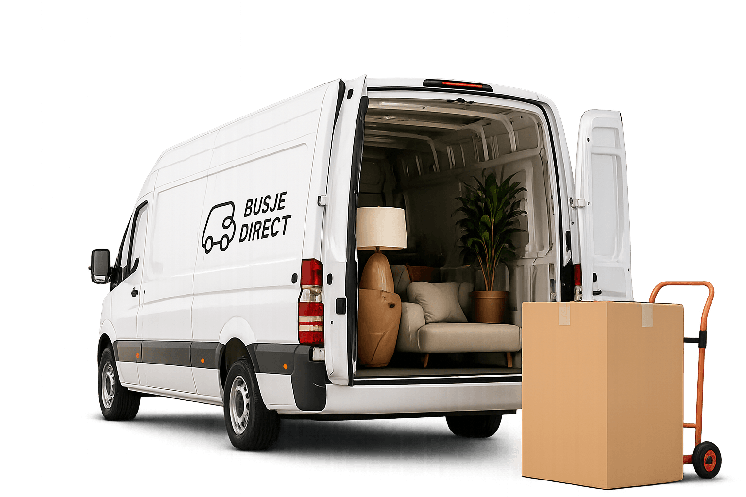 BusjeDirect transport — bestelbus met meubels